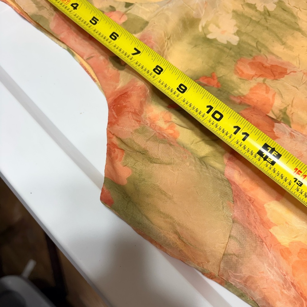 Vintage Y2K Dress Barn Pastel Floral Dress in green, pink, and pale yellow. - Picture 6 of 10